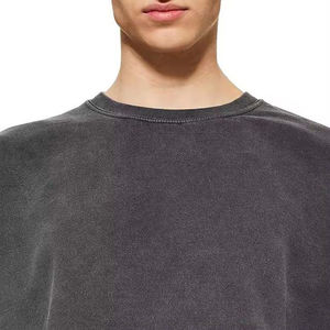 Sweat-shirts surdimensionnés de haute qualité, lavés à l'acide, personnalisés, streetwear uni, sweat-shirts à col rond pour hommes, 100% coton, basiques streetwear - Product Image 5