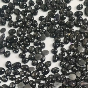 Chất lượng cao tự nhiên màu đen sao Obsidian đá quý hình bầu dục cắt với IGI giấy chứng nhận lỏng mắt mèo Opal hổ phách Kích thước 9mm 14mm - Product Image 1