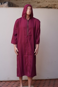 Djellaba marocaine rayée à capuche pour homme, robe islamique décontractée à manches longues pour l'hiver et l'automne, Thobe Eid Jubba, plusieurs couleurs - Product Image 5