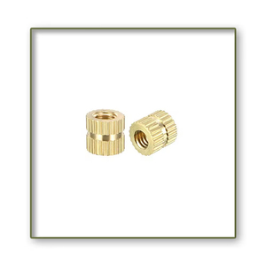 M3 Thread Nickel Plated Brass Knurled Insert Nut Polished Finish Premium Grade <b>Fastener</b> for Industrial Use - Product Image 1