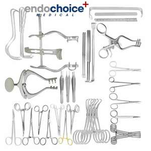 Juego de laparotomía pediátrica de acero inoxidable de 47 piezas de Endochoice Medical óptimo para instrumentos de cirugía abdominal para niños - Product Image 1
