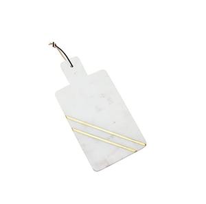 Tabla de cortar de madera de acacia y mármol con logotipo personalizado al por mayor, tabla de cortar para charcutería de queso, bloques de corte reversibles con mango - Product Image 2