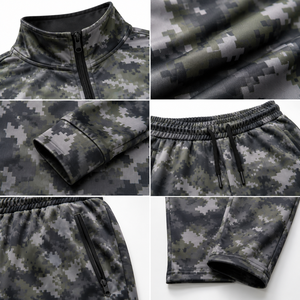 Chándal de Camuflaje Digital Personalizado para Hombre, Chaqueta Deportiva con Cremallera Completa, Pantalones Jogger, Ropa Deportiva OEM ODM de Marca Privada - Product Image 5