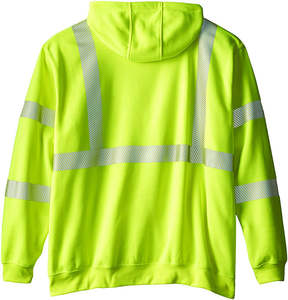 Sweat-shirt de travail à capuche haute visibilité, best-seller, avec fermeture éclair, bas noir, taille extra large, vert, sécurité au travail, OEM - Product Image 6