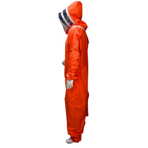 Traje de Apicultor Profesional de Tela de Algodón Naranja, Alta Visibilidad, Seguridad, Transpirable, Ventilado, con Velo, Protección de Nivel Ignífugo - Product Image 2