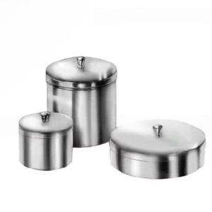 Boîte ronde en métal personnalisée de qualité supérieure Instruments de stérilisation chirurgicale avec logo 75 mm x 75 mm - Product Image 1