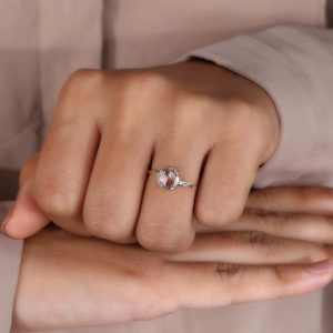 เครื่องประดับที่ดี10kt แข็งทองแหวนหมั้นแหวนแต่งงานสำหรับผู้หญิงห้องปฏิบัติการเติบโตเพชร Marquise - Product Image 3