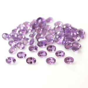 Piedras preciosas sueltas de corte ovalado de amatista púrpura Natural certificada, cuentas de piedra de corte de amatista calibradas de 5x7mm para fabricación de anillos y joyas - Product Image 6