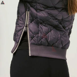 Service OEM, veste bomber d'hiver personnalisée pour homme, en toile, col montant, logo sur le devant, 100% coton, haute qualité, respirante, sportive - Product Image 2