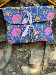 Floral Block Print Cotton Pajama Set for Women Luxury Sleepwear Including <b>Shirt</b> and Pant for Bridal <b>Parties</b> or Night Wear - Product Image 5