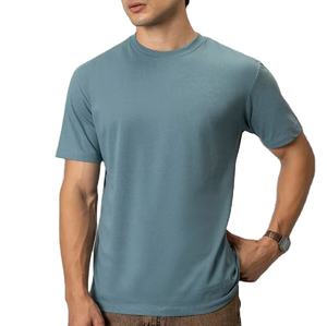 เสื้อยืดคุณภาพสูง 100% ผ้าฝ้าย สำหรับผู้ชาย ทรงหลวม พิมพ์ลายโลโก้ตามสั่ง ระบายอากาศได้ดี บริการ OEM เสื้อยืดผู้ชายแบบสั่งทำ - Product Image 4