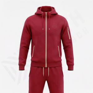Nuevo Diseño, Chándal de Invierno para Hombre, Corte Regular, Conjunto de Dos Piezas, Sudadera con Capucha, Pantalones Deportivos, 100% Algodón, Transpirable, Atlético - Product Image 1