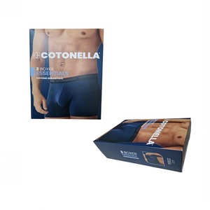 <span class=keywords><strong>Boxer</strong></span> neri da <span class=keywords><strong>uomo</strong></span> di alta qualità coppia in cotone BI-elastico con elastico esterno Art. 2384 T G.S - Product Image 4