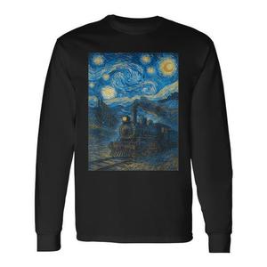 T-Shirt a Maniche Lunghe con Motivo Treno a Vapore per Adulti, Prodotto Promozionale - Product Image 1