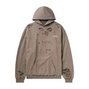 Sudadera con capucha desgastada personalizada para hombre, ropa de calle de algodón de alta calidad, Sudadera con capucha de invierno para hombre a la venta - Product Image 6