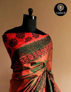 Sari indio de calidad superior Aspecto elegante Ropa de fiesta Sari de seda de algodón a precio al por mayor Exportador y fabricante de India - Product Image 3