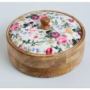 Handcrafted Sheesham Wood Roti <b>Box</b> Multipurpose Wooden Bread Storage Container for Chapati for Presentations - Product Image 3