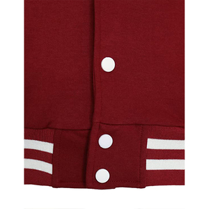 Chaquetas universitarias de algodón 100% de talla grande para mujer, chaquetas con letras de béisbol estampadas transpirables, parches bordados al por mayor - Product Image 3