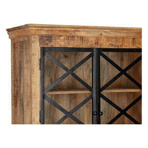 Mangohouten Milan 120 cm Buffetkast met deurtjes gemaakt van Hout en Eik - Product Image 3