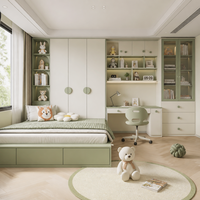 Ensemble de meubles modulaires pour enfants, lit tatami intégré, armoire, chambre à coucher et salle à manger modernes et personnalisés, écologiques et gain de place