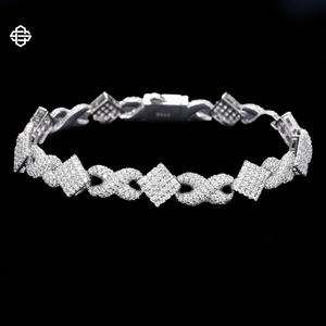 Pulsera Cubana de Moissanita Estilo Hiphop de Lujo, Cadena de Tenis con Circonitas Cúbicas Cuadradas, Joyería de Moda para Hombre, Chapada en Oro - Product Image 2