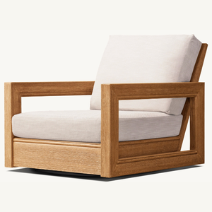 เก้าอี้โซฟาเดี่ยวทำจากไม้สักแข็งแรงทนทานป้องกันปลวกสำหรับกลางแจ้งพร้อมโฟม - Product Image 4