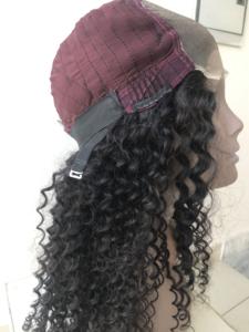 Cuticule brute alignée Remy profonde bouclée 4x4 fermeture à lacet perruque vierge de cheveux humains cambodgiens en gros non transformés Extension de femmes noires - Product Image 4