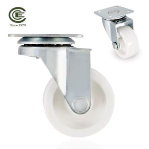 Roulettes pivotantes en polypropylène avec plaque supérieure en acier de 1,5 pouce, usage léger pour chariots de meubles et armoires - Product Image 1