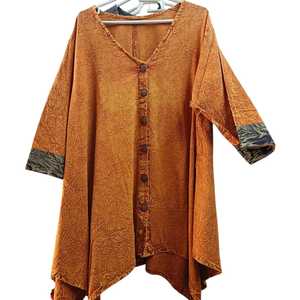 ชุดเดรสแขนยาวผ้าคอตตอนสโตนวอชของผู้หญิงแบบโบฮีเมียนฮิปปี้แบบโบฮีเมียนชุดเดรสแขนยาวปักลายวินเทจอย่างเป็นทางการไซส์พิเศษฤดูใบไม้ผลิ - Product Image 1