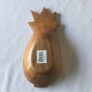 Bol en bois d'acacia en forme d'ananas naturel de haute qualité 25x11x5 cm pour le stockage de gâteaux aux fruits vaisselle ou ustensiles de cuisine - Product Image 4