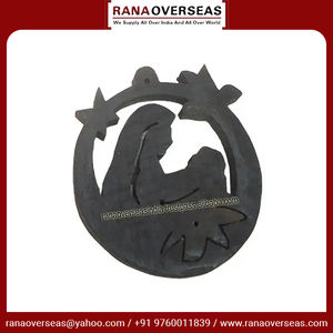 Decorative Wooden Hand Crafted Wall Hanging Ornament in Black Color for Christmas , Party and Events - Product Image 6