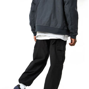 กางเกงคาร์โก้เอวสูงของผู้ชายกระดุมดำกระดุมดำสำหรับกีฬากลางแจ้งขายส่งทรงปกติโรงงานผลิต2024มืออาชีพ - Product Image 2
