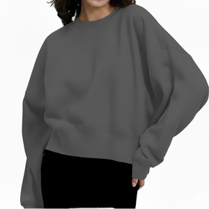 À la mode femmes surdimensionné sweat doux en peluche polaire décontracté confortable Baggy pull à manches longues élégant mode haut Streetwear - Product Image 3