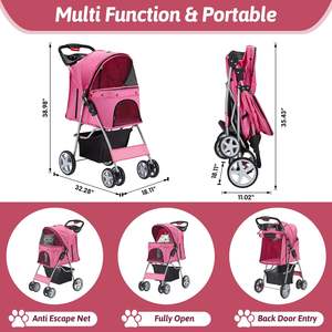 Cochecito caliente para mascotas, fabricante de Vietnam, para perros y gatos medianos, cochecito de mascotas, tela Oxford, de la marca del año 2017 - Product Image 2