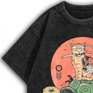 Camisetas personalizadas con estampado DTG DTF para hombre, ropa de calle informal, diseño gráfico único, camisetas de manga corta de algodón a la moda de verano - Product Image 4