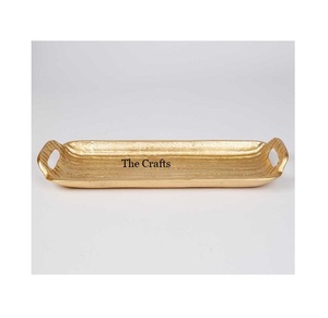 Bandeja de servicio de aluminio de diseño atractivo Juego de cuatro bandejas de servicio de chocolate de forma redonda a precios razonables - Product Image 3