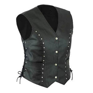 Custom Design Women Leather <b>Vest</b> Motorcycle for <b>Men</b> <b>Fashion</b> Customize Wholesale Solid Color All Size Motorbike Real Leather <b>Vest</b> - Product Image 1