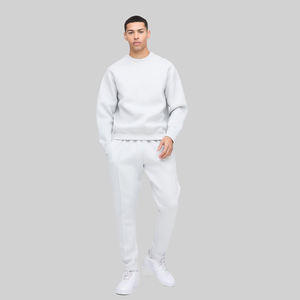 Survêtement évasé uni de style 2026, logo personnalisé, coton, col rond, impression par transfert thermique, vêtements décontractés, vêtements de rue pour unisexe - Product Image 4