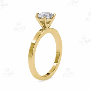 D'VINS JEWELS 1.11 CT Colorless Natural Diamond Classic Engagement <b>Ring</b> White 14K <b>Gold</b> Solitaire Bridal <b>Set</b> for Wedding - Product Image 2