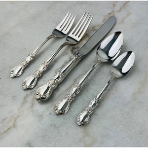 Juego de cubiertos de metal de diseño forjado vintage de acero inoxidable pulido con espejo, juego de utensilios de cocina de latón Vintage para cocina, cuchara dorada para servir, cubiertos de plata - Product Image 5