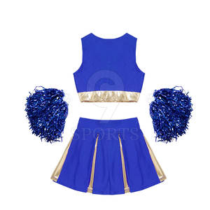 Tenue de pom-pom girl avec logo personnalisé et jupe évasée pour l'uniforme de pom-pom girl des séances d'entraînement en équipe - Product Image 4
