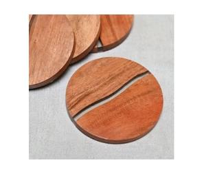 Posavasos de madera de variedad exclusiva, Juego de 4 con soporte, forma cuadrada, mango de madera, posavasos indio de alta venta, Juego de 4 con soporte - Product Image 3