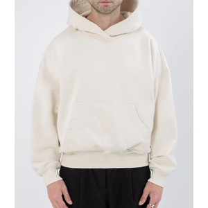 Hombres 100% algodón peso pesado impresión personalizada de gran tamaño Streetwear pulóver sudaderas con capucha para hombres - Product Image 1