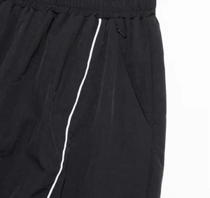 กางเกงวอร์มเอวสูงของผู้ชายกางเกงวิ่งแบบยืดหยุ่นพร้อมท่อกางเกงวอร์มขาตรงผ้าไนลอนแบบลำลองกางเกงปักลาย - Product Image 3