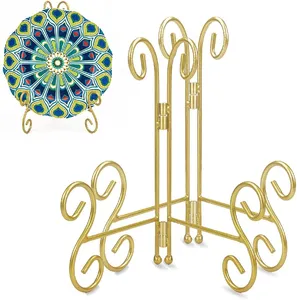 Elegant Gold Color Plated <b>Display</b> Rack in Heavy Metal Perfect for Kitchenware <b>Tabletop</b> <b>Display</b> and Hotel Ware Use Top Design - Product Image 1