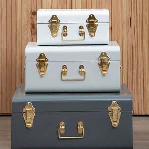 <b>Decorative</b> Metal Trunk <b>Box</b> Handmade <b>Storage</b> Container in Best Price With Customization - Product Image 5