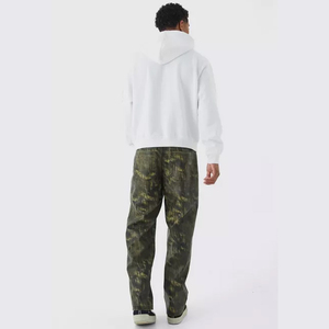 Venta al por mayor logotipo personalizado hombres nueva moda pulóver serigrafía sudaderas con capucha invierno estilo casual con cuello con capucha patrón sólido - Product Image 5