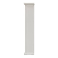 Armoire en verre moderne de luxe de Provence en bois d'acajou massif avec finition peinte en blanc pour meubles de salle à manger à la maison
