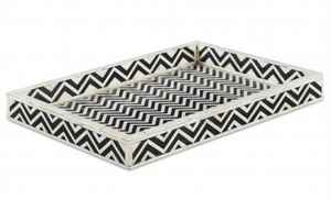 Plateau de service en os incrusté fait à la main avec des motifs floraux complexes, bijou du désert, taille et couleur personnalisables pour le Ramadan, en provenance d'Inde - Product Image 6