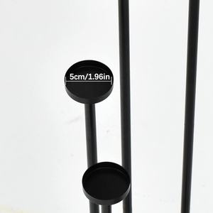 Bougies Design attrayant Stand Attrayant Noir Durable Métallique Bougeoirs Hauteur Personnalisée Vente Chaude Bougeoir - Product Image 5